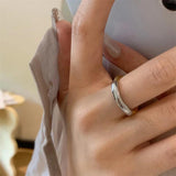 Minimalism Stainless Steel Two-color Splicing Rings 18K Geometric Round Circle