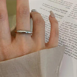 Minimalism Stainless Steel Two-color Splicing Rings 18K Geometric Round Circle