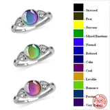 925 Silver Oval Mood Temperature Change Ring For Women
