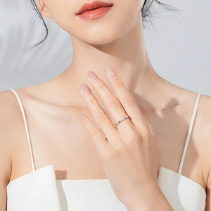 925 Silver CZ Stackable Ring Hypoallergenic Wedding Jewelry