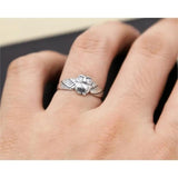 925 Silver Owl Zircon Ring Adjustable Size Vintage Style RG6829