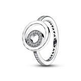 925 Silver Princess Crown Heart CZ Ring - Engagement Anniversary Gift