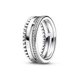 925 Silver Princess Crown Heart CZ Ring - Engagement Anniversary Gift
