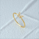 S925 Sterling Silver Butterfly Zircon Ring for Ladies Party Gift