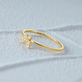 S925 Sterling Silver Butterfly Zircon Ring for Ladies Party Gift