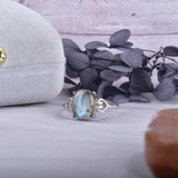 Labradorite Sea Wave MoonLight Ring Vintage Jewelry Gift for Women