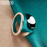 925 Silver Concave Ring for Women Man Party Engagement Wedding