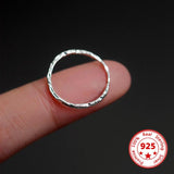 925 Sterling Silver Opening Ring Woman Girl Irregular Finger Rings