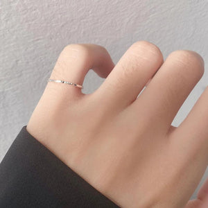 925 Sterling Silver Opening Ring Woman Girl Irregular Finger Rings