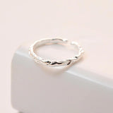 925 Sterling Silver Opening Ring Woman Girl Irregular Finger Rings