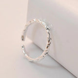 925 Sterling Silver Opening Ring Woman Girl Irregular Finger Rings