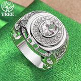 925 Silver Birthday Gift Zircon Rings For Women Man