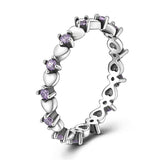 925 Sterling Silver Sparkling Heart Ring For Women