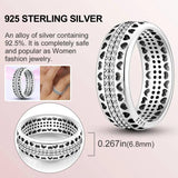 925 Sterling Silver Sparkling Heart Ring For Women