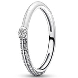 925 Silver Ring Milky Way Moon Stars Band Ring for Women