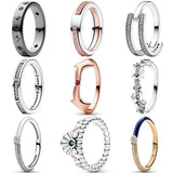 925 Silver Ring Milky Way Moon Stars Band Ring for Women