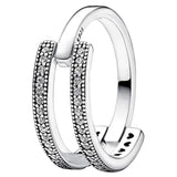 925 Silver Ring Milky Way Moon Stars Band Ring for Women