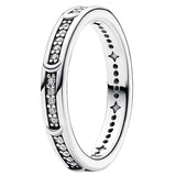 925 Silver Ring Milky Way Moon Stars Band Ring for Women