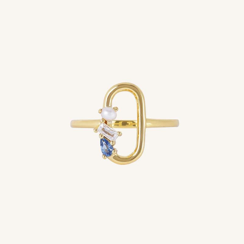 925 Silver Geometric Ring Crystal Women's Fine Jewelry