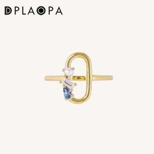 925 Silver Geometric Ring Crystal Women's Fine Jewelry