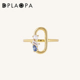925 Silver Geometric Ring Crystal Women's Fine Jewelry