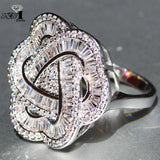 YaYI Top Gem Moissanite CZ Silver Engagement Party Rings