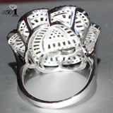 YaYI Top Gem Moissanite CZ Silver Engagement Party Rings