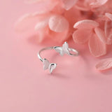 925 Silver Butterfly Ring Adjustable Women Fine Jewelry