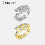 925 Sterling Silver CZ Pear Zircon Ring Resizable Adjustable Women Fine Jewelry