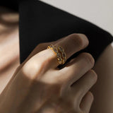 925 Sterling Silver CZ Pear Zircon Ring Resizable Adjustable Women Fine Jewelry