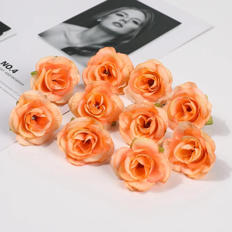 10/20PCS Silk Rose Flower Head Home Decor DIY Christmas Decoration