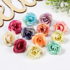 10/20PCS Silk Rose Flower Head Home Decor DIY Christmas Decoration