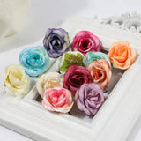 10/20PCS Silk Rose Flower Head Home Decor DIY Christmas Decoration