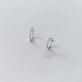 925 Sterling Silver Small Cross Ear Buckle Women Party Earrings
