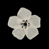 5Pcs Beaded Five Petal Flower Silk Chiffon Fabric Flower