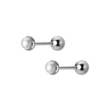 Trustdavis 925 Silver Freshwater Pearl Stud Earring Wedding Jewelry