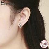 925 Silver Sticky Cat Small Stud Earrings for Women