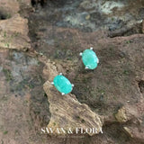 5*3MM Nat Emerald Earrings 925 Silver Stud Earring 925 Sterling Silver Gift