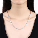 3MM Snake Bone Chain 925 Sterling Silver Jewelry Set for Women Men