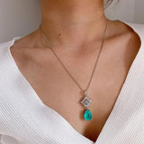 925 Silver Paraiba Gemstone Snowflake Set for Women