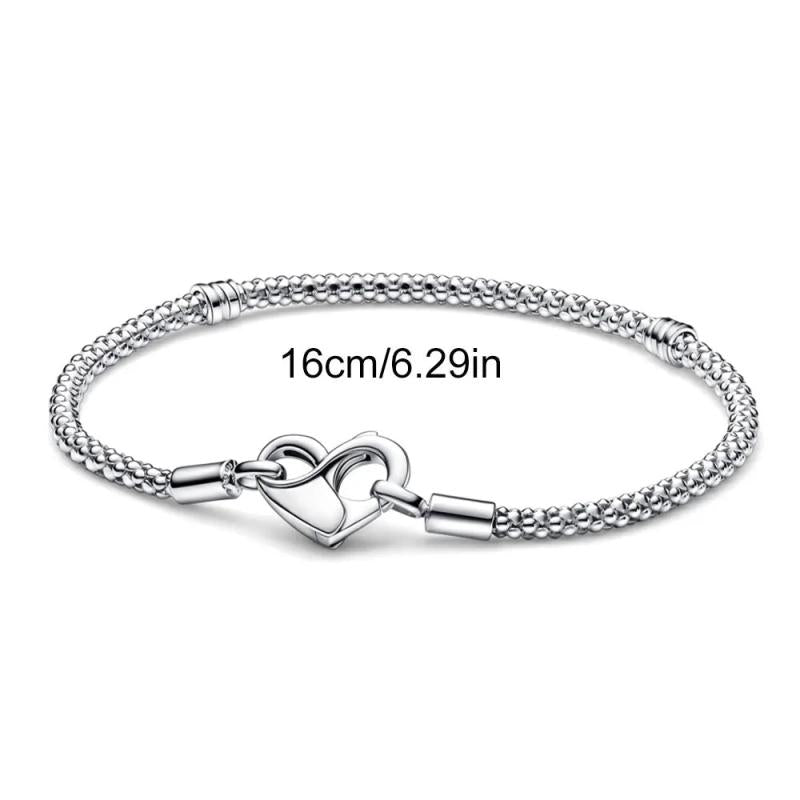 925 Silver Mother Heart Bracelet for Women - Family Love Gift