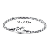 925 Silver Mother Heart Bracelet for Women - Family Love Gift