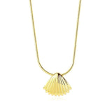925 Silver Shell Chain Necklace Earrings Set