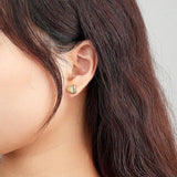 925 Silver Shell Chain Necklace Earrings Set