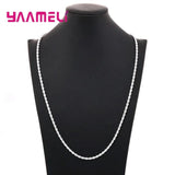 925 Sterling Silver Rope Chain Jewelry Set 4MM