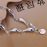 925 Silver Water Drop Chain Jewelry Set for Women