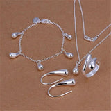 925 Silver Wedding Women Drop Jewelry Set