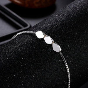 925 Silver Box Chain Bracelet & Necklace Set for Women