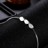 925 Silver Box Chain Bracelet & Necklace Set for Women