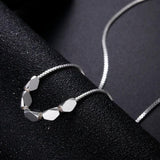 925 Silver Box Chain Bracelet & Necklace Set for Women
